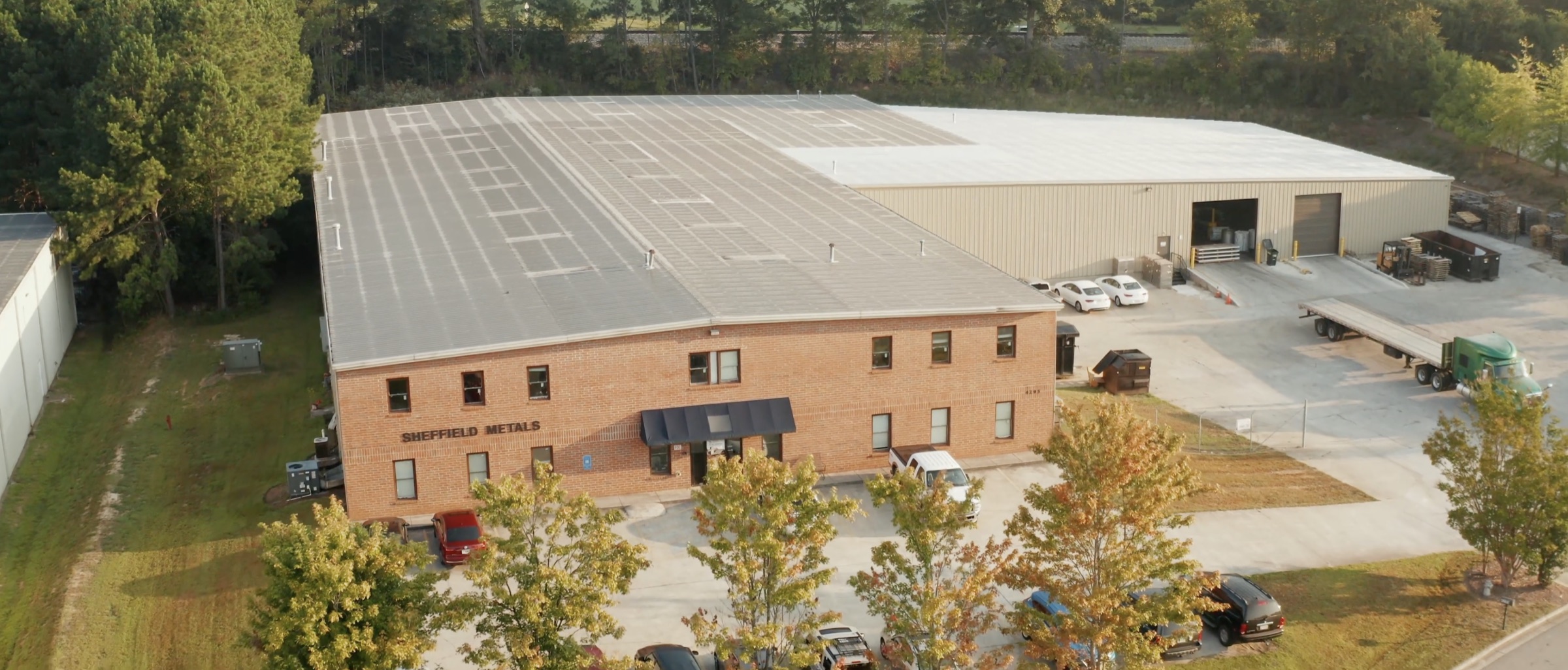 Aerial view of the Sheffield Metals Acworth service center