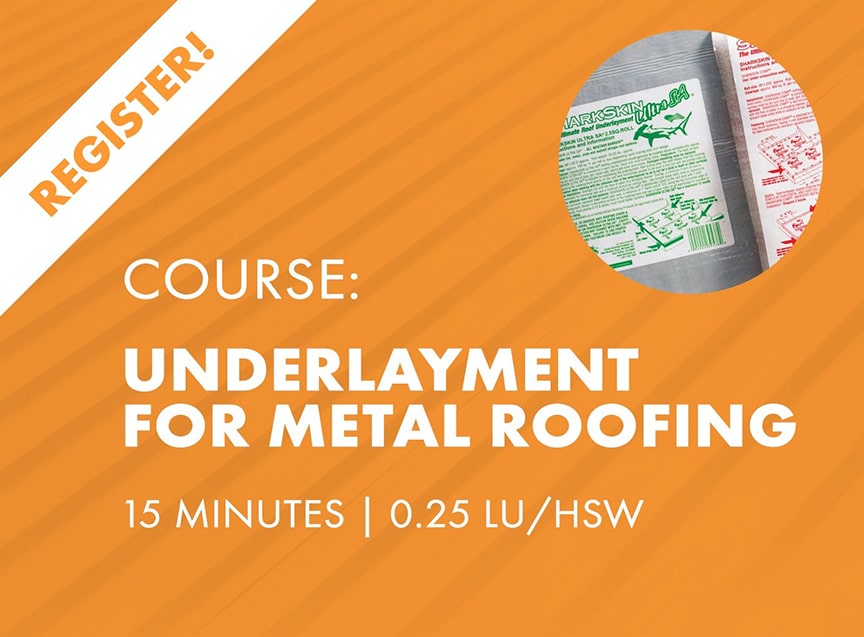 Sheffield Metals Releases Six AIA-Approved Continuing Education Nano Courses: Underlayment