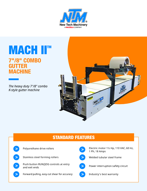 Metal Forming Machinery & Equipment: MACH II 7"/8" Gutter Machine