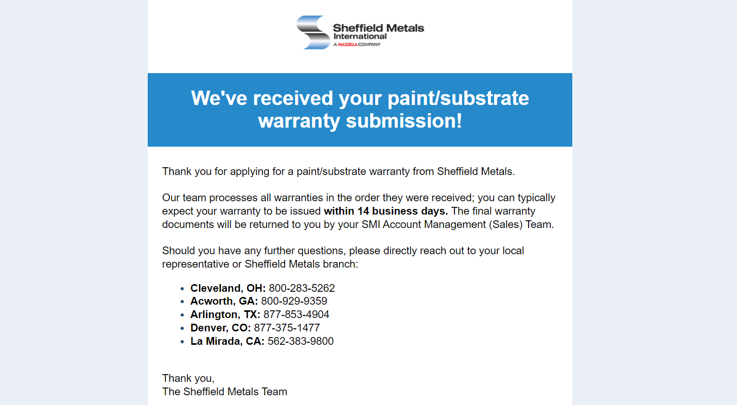How to Apply for a Paint Warranty at Sheffield Metals Steps & Processes