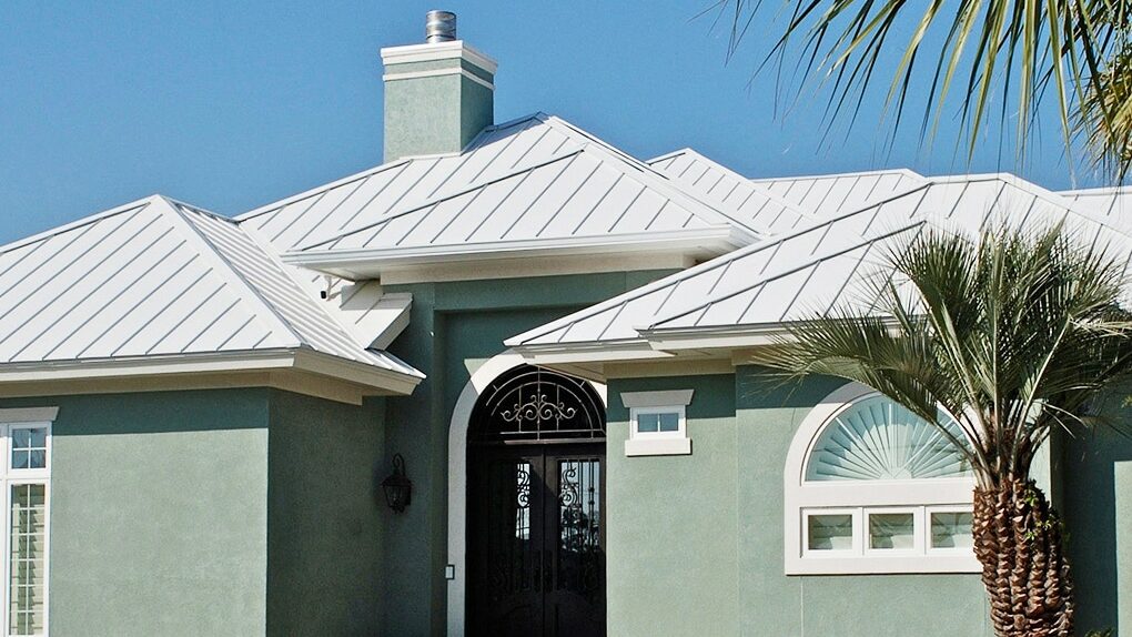 Ash Gray metal roof on a residential structure