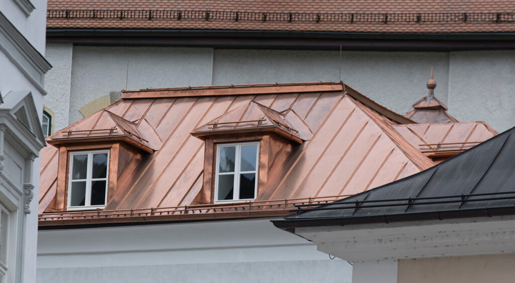 Copper Colored Metal Roof