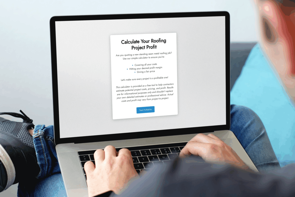 Standing Seam Metal Roofing Project Profit Calculator