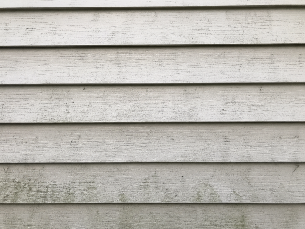 Weathered vinyl siding 