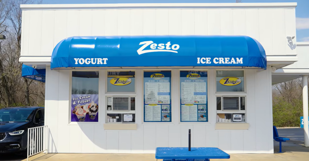 Regal White Flush Wall Panels on Zesto Ice Cream in Fort Wayne, Indiana 
