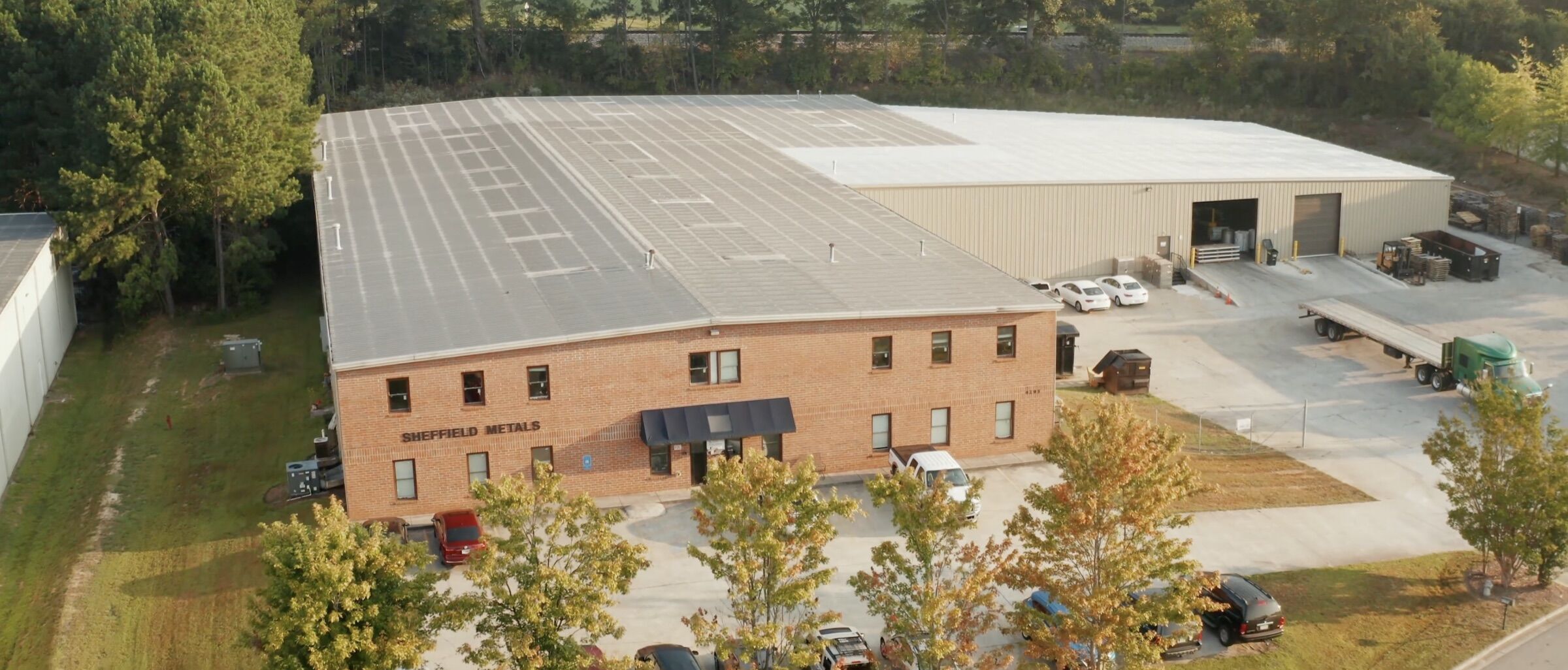 Aerial view of the Sheffield Metals Acworth service center