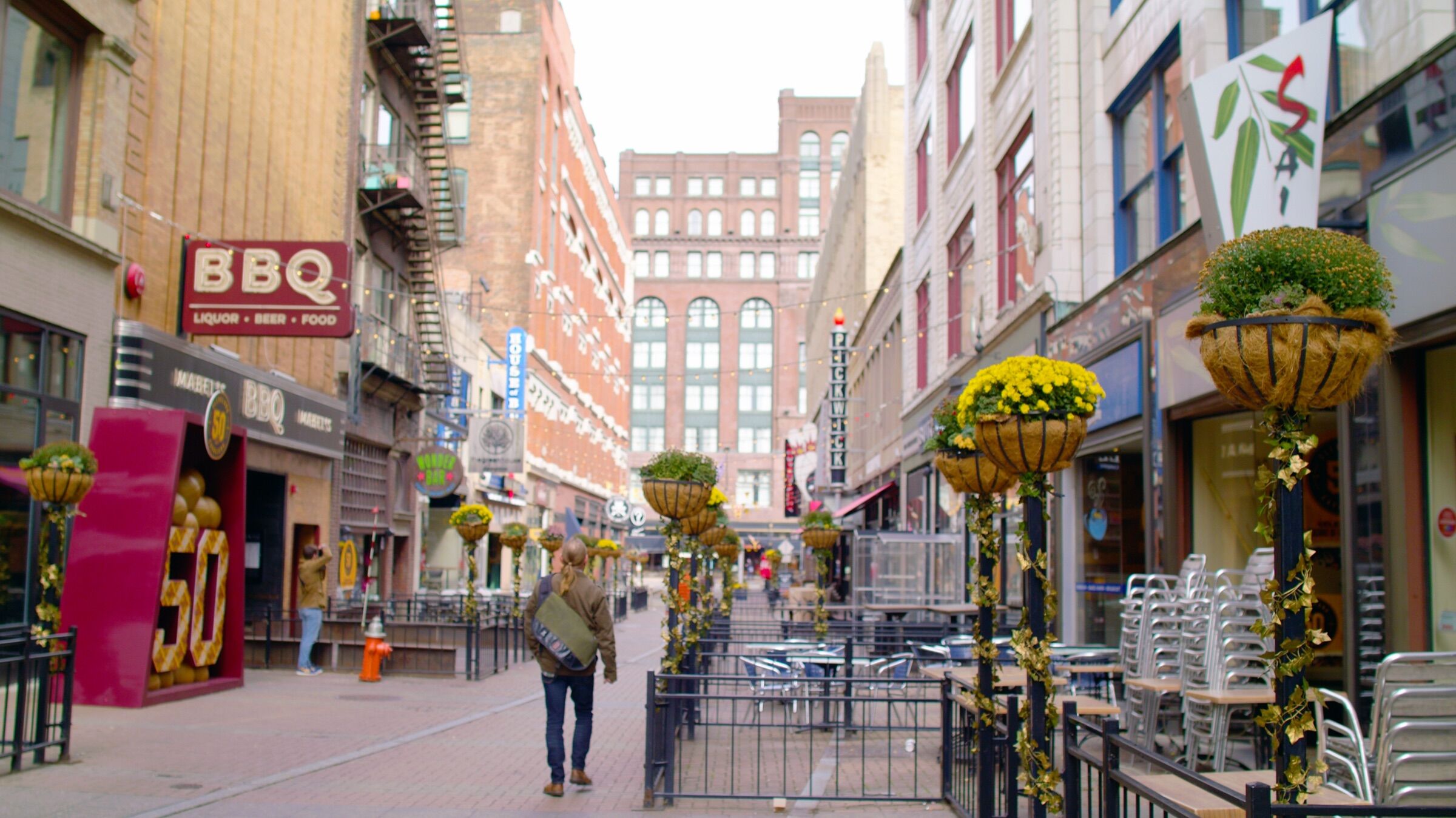 East Fourth Street in downtown Cleveland, served by Sheffield Metals Sheffield Village